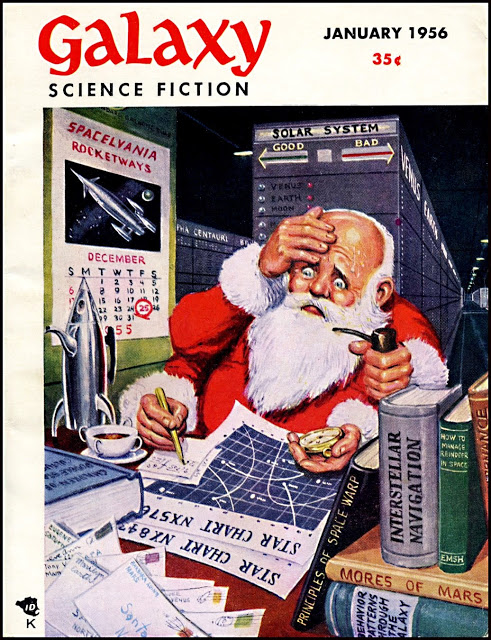 Galaxy Magazine - January 1956 - cover by Ed Emishwiller