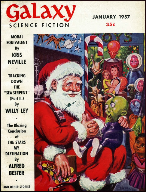 Galaxy Magazine - January 1957 - cover by Ed Emishwiller