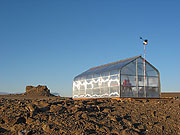 The Arthur C. Clarke Greenhouse. Click on this picture to view more images from the Mars Institute Web Site. 
