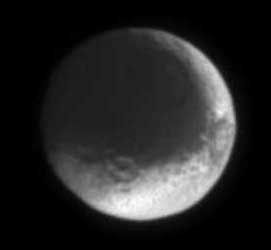 Iapetus.  Image credit NASA/JPL.