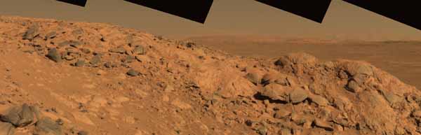 From a view to a hill.  Color.  Image credit NASA/JPL. 