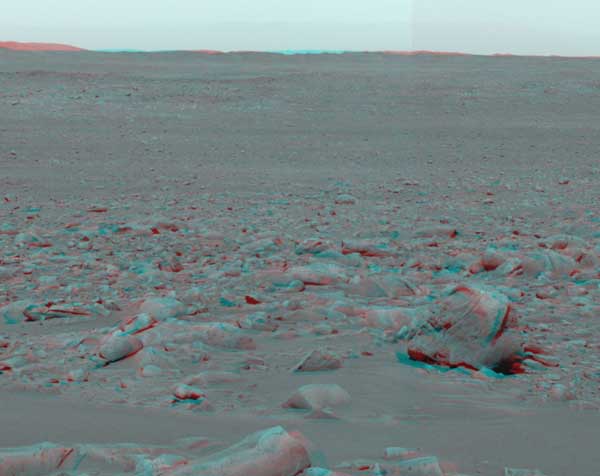 A pan image in 3D.  Image credit NASA/JPL. 