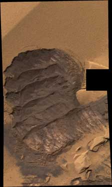 Track marks - closeup.   Image credit NASA/JPL. 
